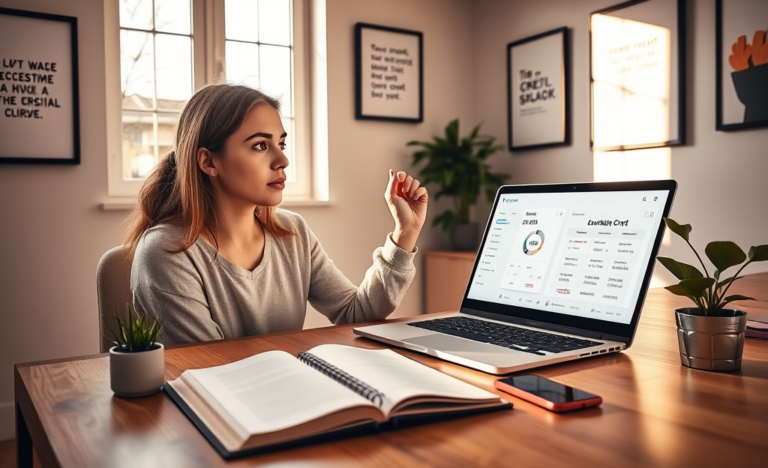 A person checking their available credit on a mobile banking app.