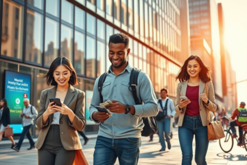 A visual representation of secure and fast money transfer services.