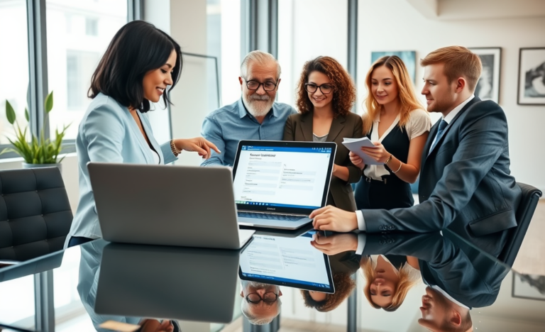 A person using a laptop to check their eligibility for benefits.