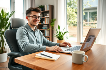 Person using a laptop to earn quick money online easily.