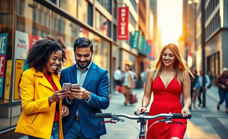 A person checking an offer on their smartphone, looking surprised and delighted.
