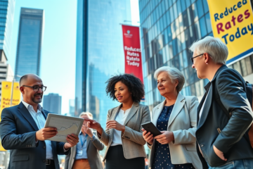 An image depicting reduced rates available for loans and financial opportunities.