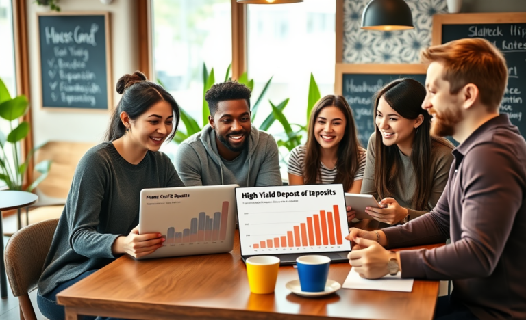 Image illustrating high yield Certificate of Deposit and savings accounts with competitive rates.