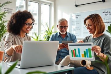 A person comparing mortgage rates on a laptop