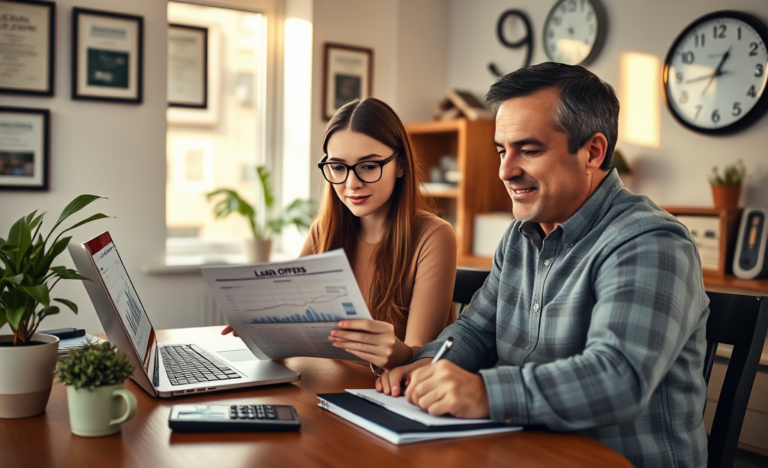 A person reviewing loan options for the best decision.