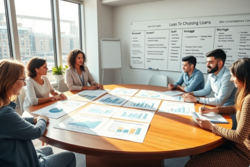 A visual guide to different types of loans available for personal and financial needs.