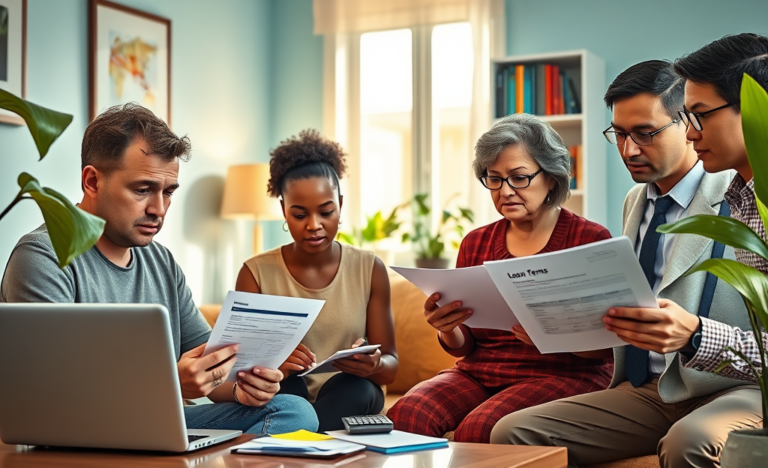 A person reviewing loan application documents to avoid common mistakes.